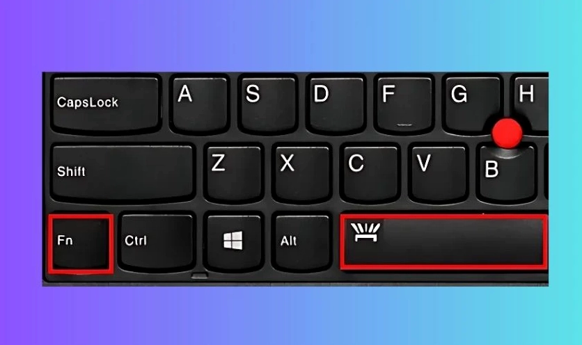 Cách mở đèn bàn phím laptop Lenovo ideapad 1