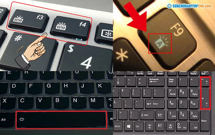 Cách nhận dạng các ký hiệu phím tắt dùng để mở đèn trên nhiều dòng máy