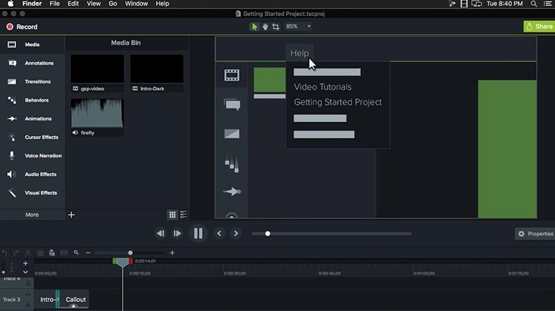 Cách quay màn hình máy tính bằng phần mềm Camtasia Studio