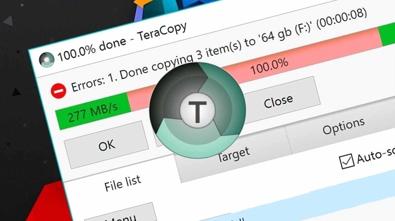 Cách sao chép dữ liệu bằng TeraCopy