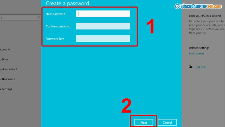 Hướng dẫn chi tiết cách cài đặt mật khẩu laptop bảo vệ dữ liệu tuyệt đối 28 Cài đặt pass cho laptop theo các bước như hình minh họa