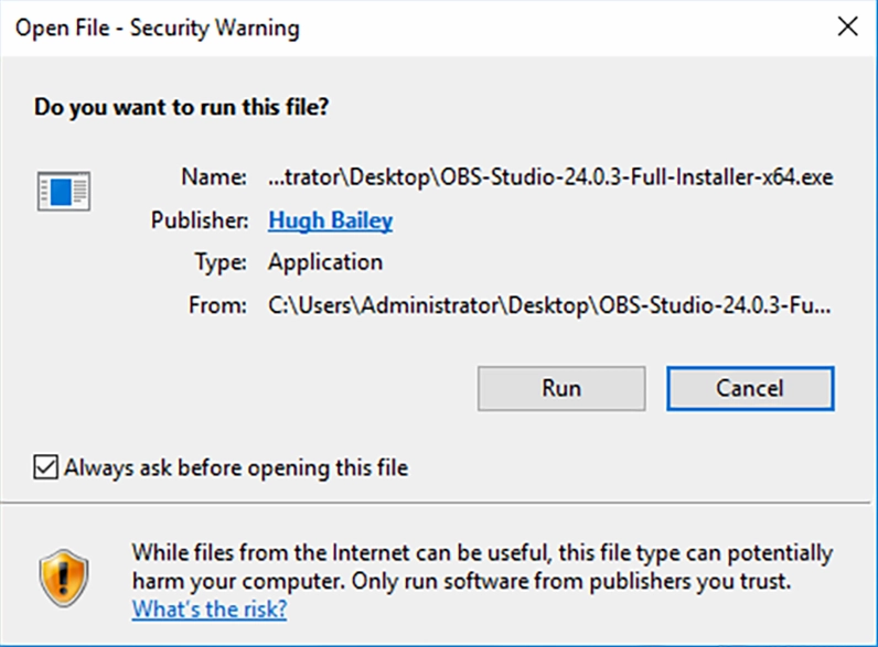 Cài đặt phần mềm OBS Studio