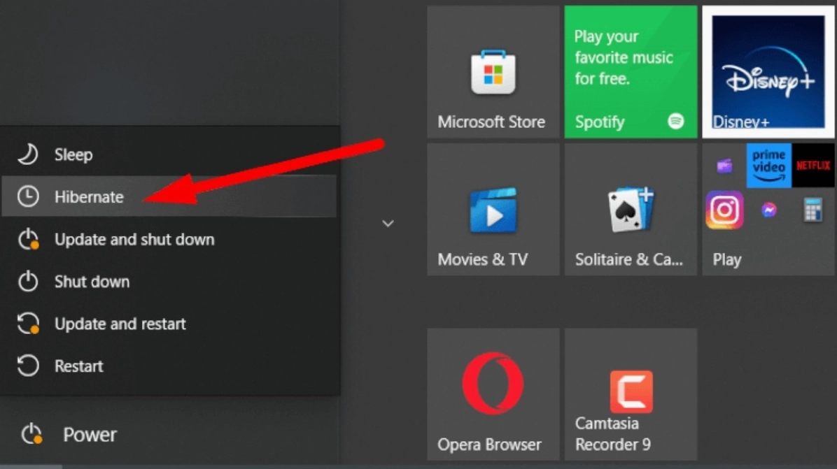 Chế độ Hibernate không phải là lựa chọn tối ưu