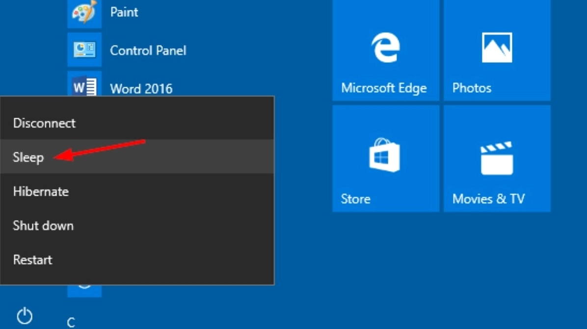 Chế độ Sleep được nhiều người sử dụng