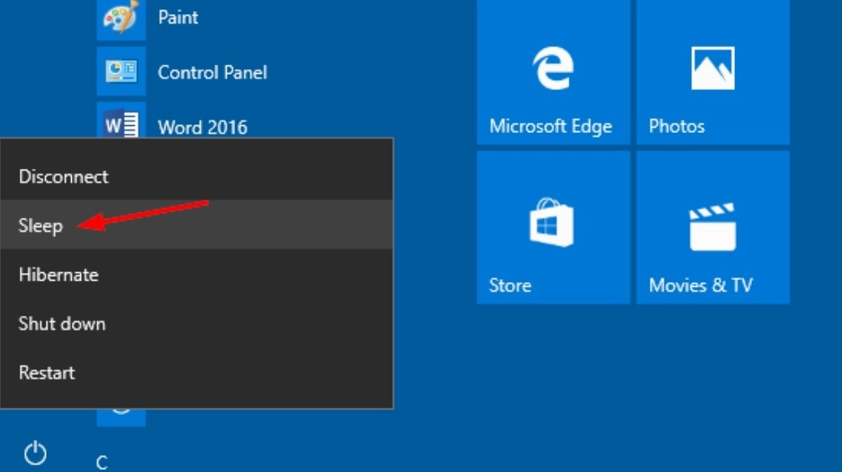 Chế độ Sleep được nhiều người sử dụng