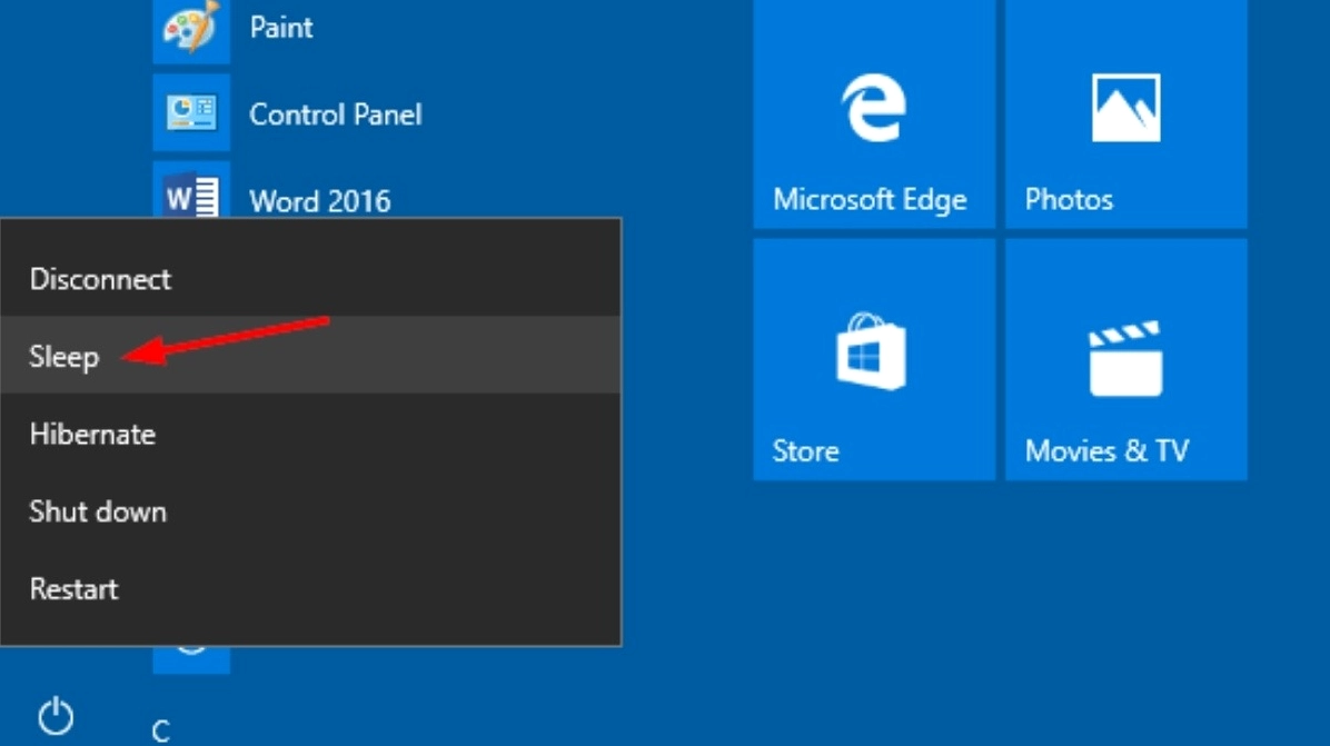Chế độ Sleep được nhiều người sử dụng