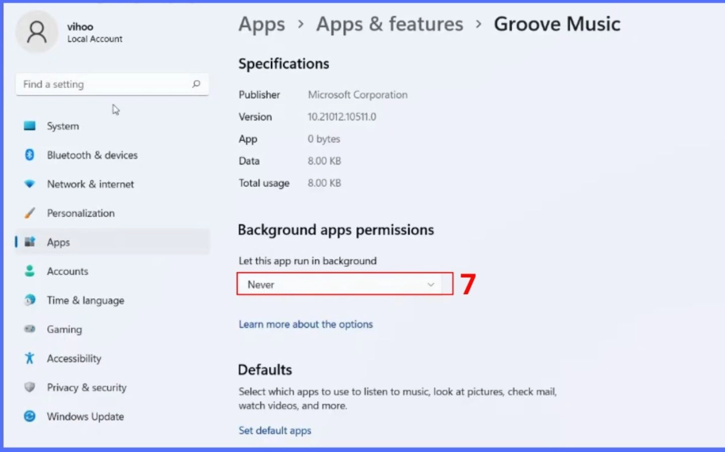 Chi tiết các bước hướng dẫn tắt ứng dụng chạy ngầm Windows 11 bằng ứng dụng Settings