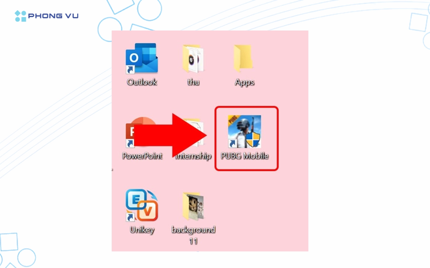 Chọn biểu tượng PUBG Mobile để chơi game