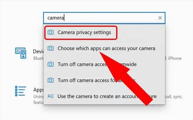 Hướng dẫn chi tiết cách bật camera trên laptop nhanh chóng và hiệu quả 4 Chọn Camera Privacy Settings