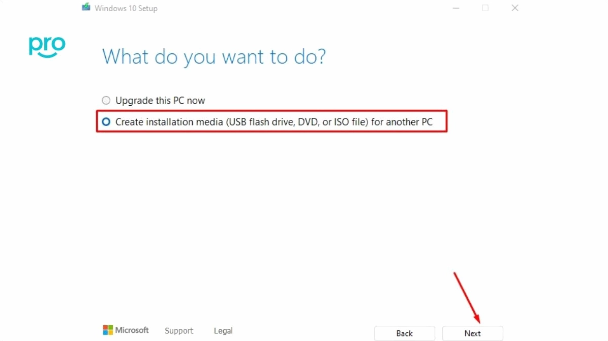 Hướng dẫn chi tiết cách cài lại win 10 cho laptop đơn giản tại nhà 6 Chọn Create installation media for another PC