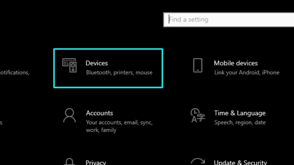 Hướng dẫn chi tiết cách kết nối bluetooth laptop với loa nhanh chóng và hiệu quả 5 Chọn Devices