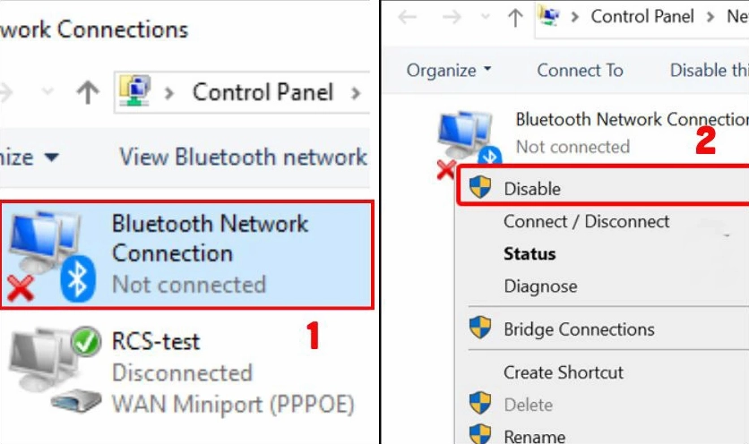 Hướng dẫn chi tiết cách kết nối bluetooth laptop với loa nhanh chóng và hiệu quả 14 Chọn Disable để bật Bluetooth