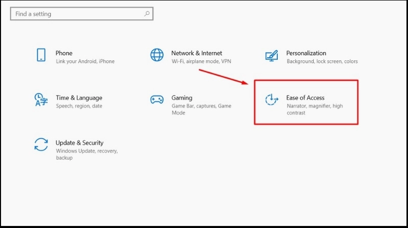 Hướng dẫn chi tiết cách bật bàn phím ảo trên laptop cực đơn giản 12 Chọn Ease of Access