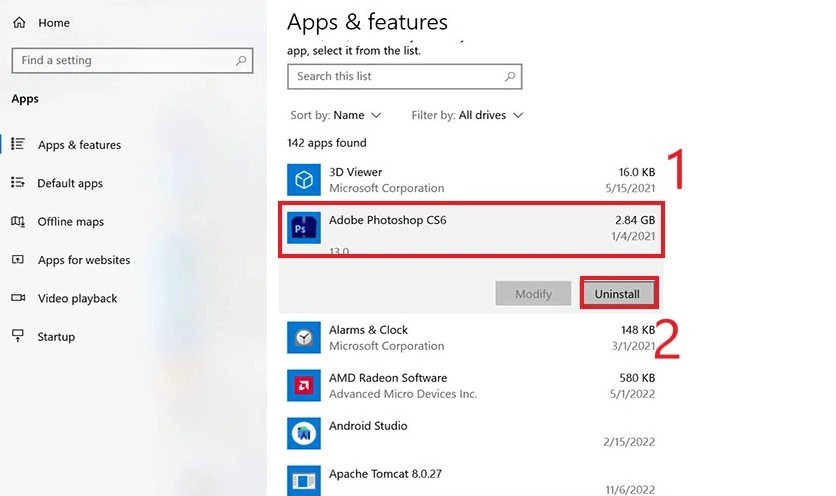 Hướng dẫn chi tiết cách làm giảm lag laptop chạy mượt mà như mới 8 Chọn Gỡ cài đặt