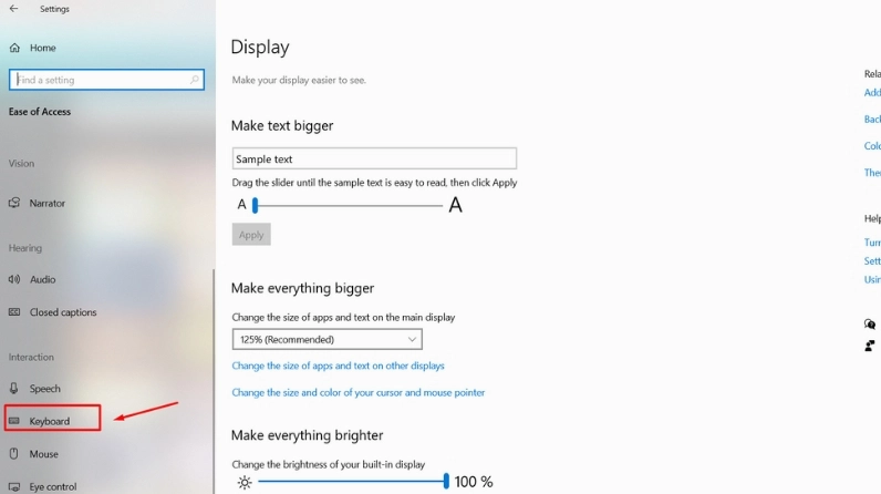 Hướng dẫn chi tiết cách bật bàn phím ảo trên laptop cực đơn giản 15 Chọn Keyboard
