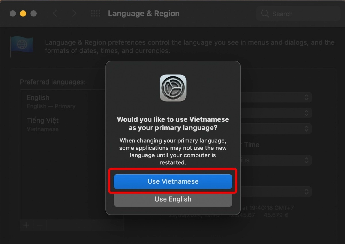 Hướng dẫn chi tiết cách đổi ngôn ngữ trên laptop Windows nhanh chóng 8 Chọn loại ngôn ngữ bạn muốn đổi cho laptop
