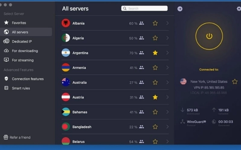 Hướng dẫn chi tiết cách bật VPN trên laptop nhanh chóng và an toàn 21 Chọn máy chủ quốc gia kết nối VPN