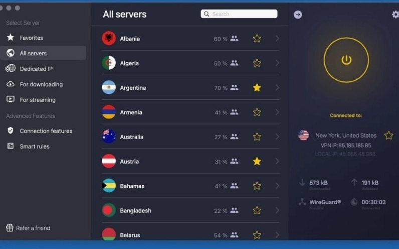 Hướng dẫn chi tiết cách đổi vpn trên laptop an toàn và hiệu quả nhất 10 Chọn một quốc gia hoặc máy chủ cụ thể mà bạn muốn kết nối