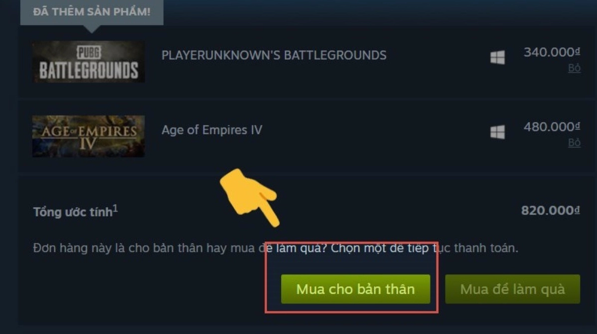 Chọn Mua cho bản thân