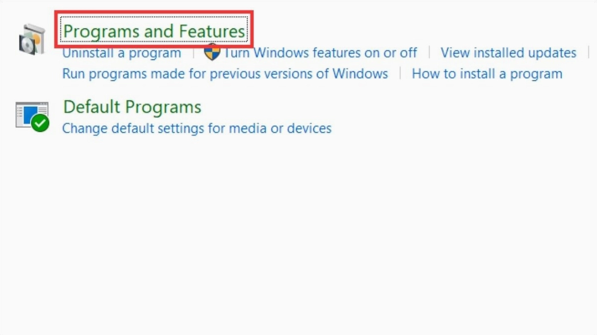 Hướng dẫn chi tiết cách tăng tốc cho laptop chạy mượt mà như mới 18 Chọn Programs and Features