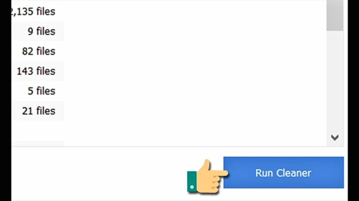 Hướng dẫn chi tiết cách làm giảm lag laptop chạy mượt mà như mới 19 Chọn Run Cleaner để xóa tệp