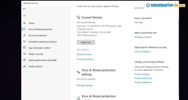 Chọn Scan options để xem các tùy chọn quét virus nâng cao trên máy tính