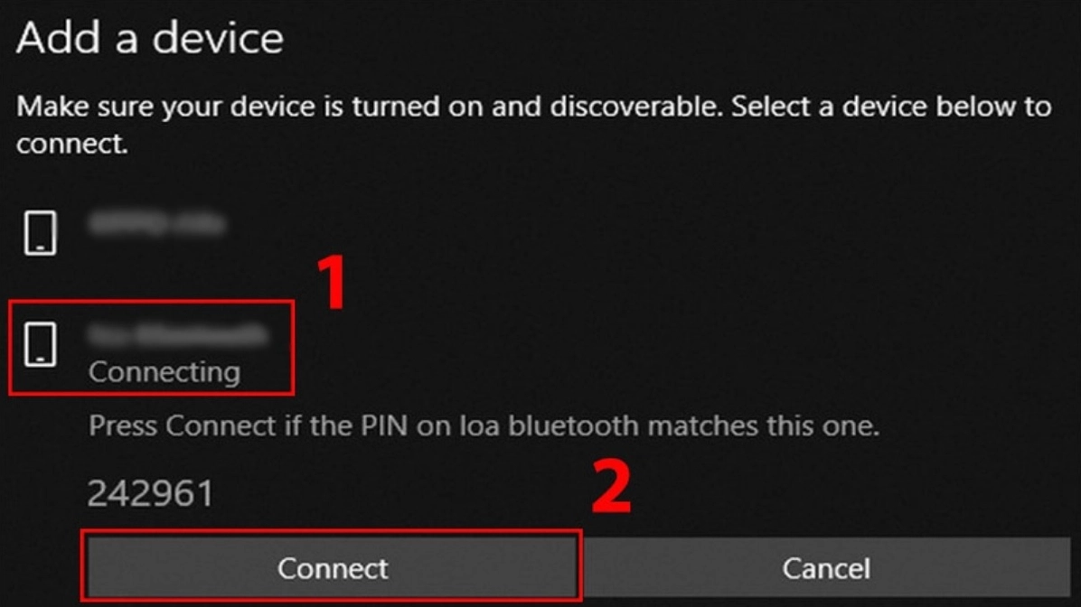 Chọn tên chuột và nhấn Connect