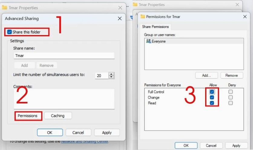 Hướng dẫn chi tiết cách truyền dữ liệu giữa 2 máy tính laptop hiệu quả nhất 27 Chọn thư mục hoặc ổ đĩa để chia sẻ