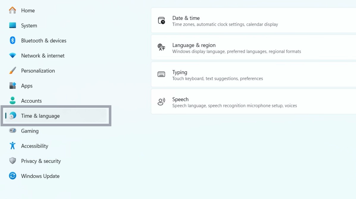 Hướng dẫn chi tiết cách đổi ngôn ngữ trên laptop Windows nhanh chóng 18 Chọn Time & Language