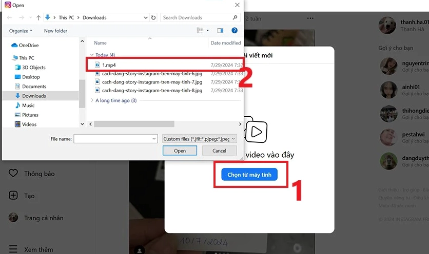 Hướng dẫn chi tiết cách nhắn tin trên Instagram bằng laptop đơn giản nhất 25 Chọn từ máy tính