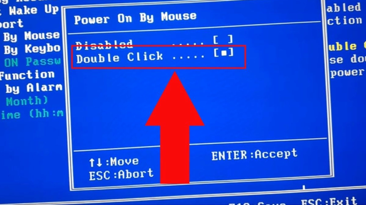Hướng dẫn chi tiết cách mở nguồn laptop Dell khi gặp sự cố không lên màn hình 12 Chọn vào Double Click và nhấn Enter là hoàn thành