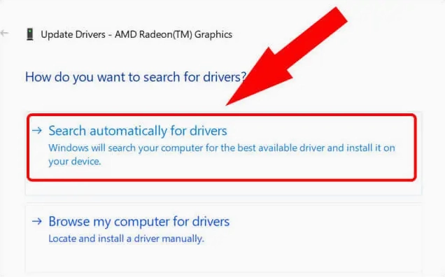 Hướng dẫn chi tiết cách bật camera trên laptop nhanh chóng và hiệu quả 8 Chọn vào Search automatically for updated driver software