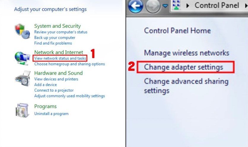 Hướng dẫn chi tiết cách kết nối bluetooth laptop với loa nhanh chóng và hiệu quả 28 Chọn View network status and task từ cửa sổ mới mở ra