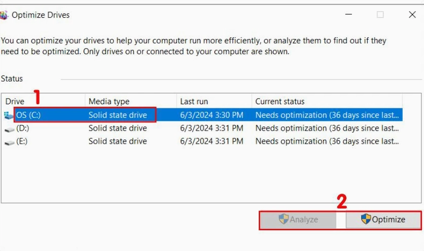 Chống phân mảnh ổ đĩa là một cách tăng tốc cho máy tính