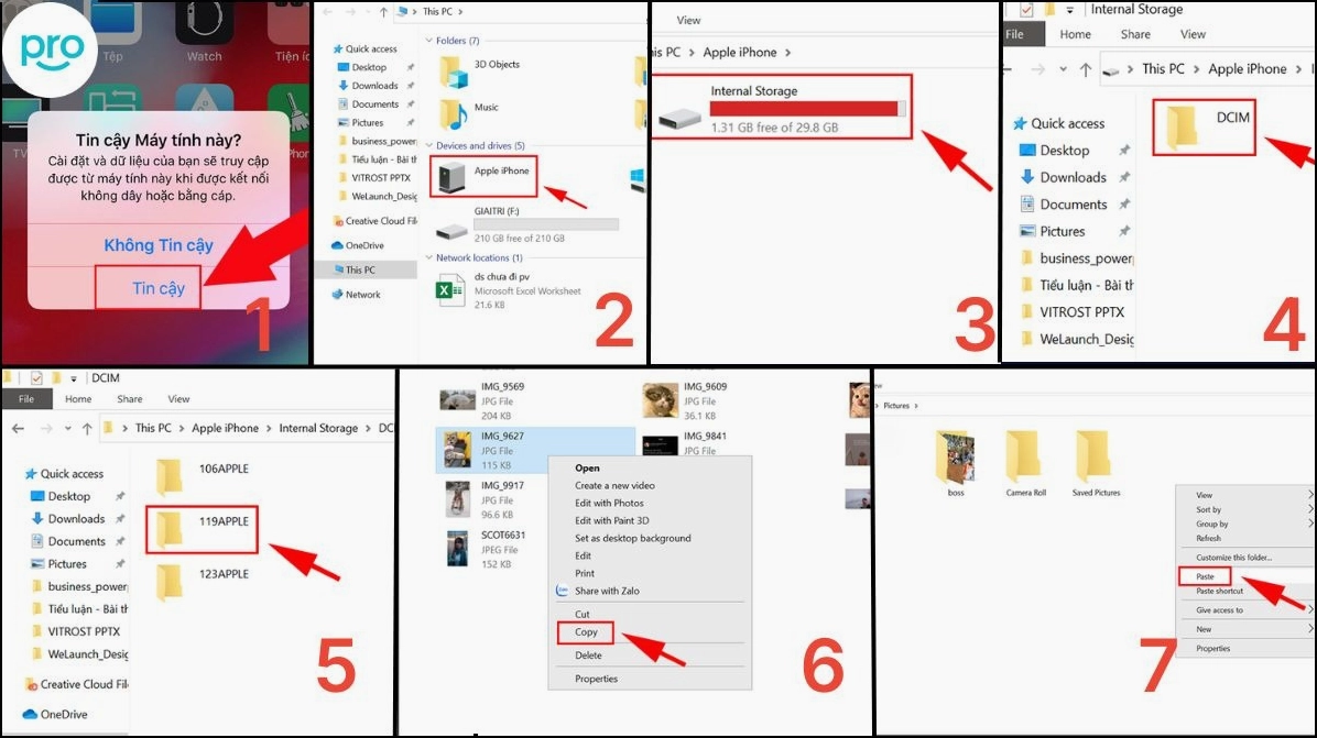 Hướng dẫn chi tiết cách gửi hình từ iPhone qua laptop nhanh chóng và đơn giản nhất 10 Chuyển ảnh bằng trình quản lý File Explorer