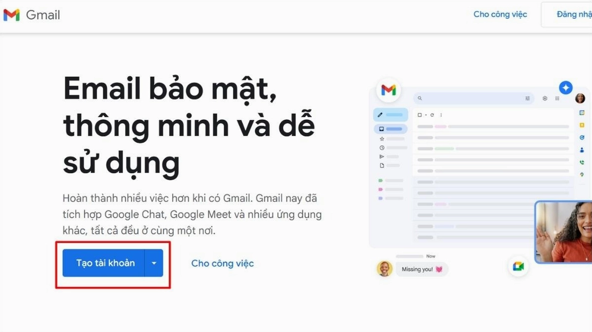Hướng dẫn chi tiết cách tạo gmail trên laptop nhanh chóng và đơn giản nhất năm 2026 6 Click vào Tạo tài khoản