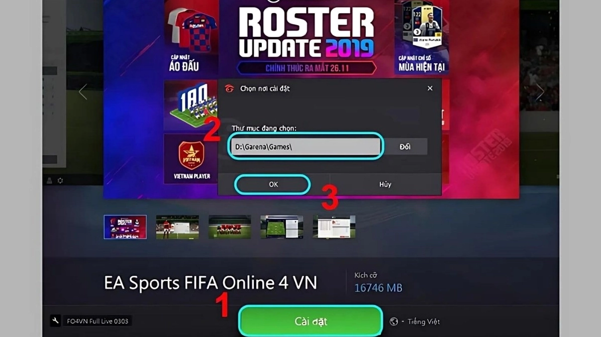 Hướng dẫn chi tiết cách tải fifa trên laptop an toàn và hiệu quả nhất năm 2026 13 Cửa sổ tùy chọn đường dẫn cài đặt phần mềm quản lý trò chơi