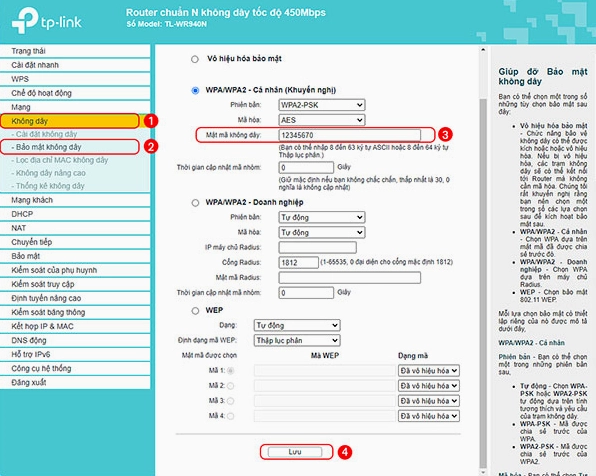Hướng dẫn chi tiết cách đổi mật khẩu wifi trên laptop đơn giản và an toàn nhất 14 Cuối cùng, bạn cần đổi mật khẩu theo ý thích là hoàn tất quá trình đổi mật khẩu cục phát WiFi trên máy tính