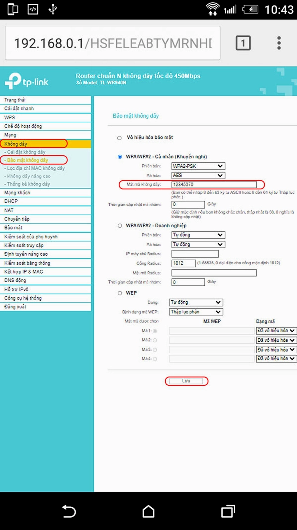 Hướng dẫn chi tiết cách đổi mật khẩu wifi trên laptop đơn giản và an toàn nhất 24 Cuối cùng, bạn cần đổi mật khẩu theo ý thích là hoàn tất quá trình đổi mật khẩu cục phát WiFi trên điện thoại