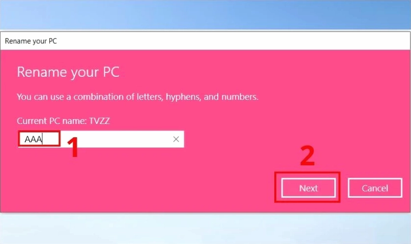 Cuộn xuống và chọn About ở cột bên trái rồi nhấn Rename this PC