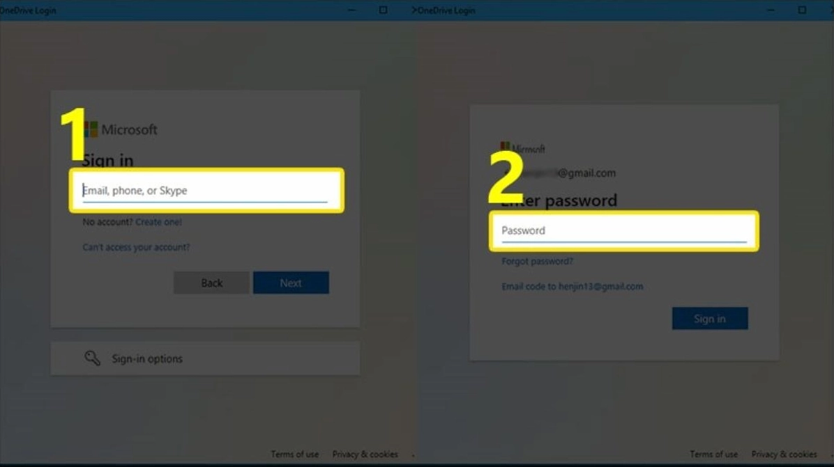 Hướng dẫn chi tiết cách gửi hình từ iPhone qua laptop nhanh chóng và đơn giản nhất 11 Đăng nhập tài khoản OneDrive