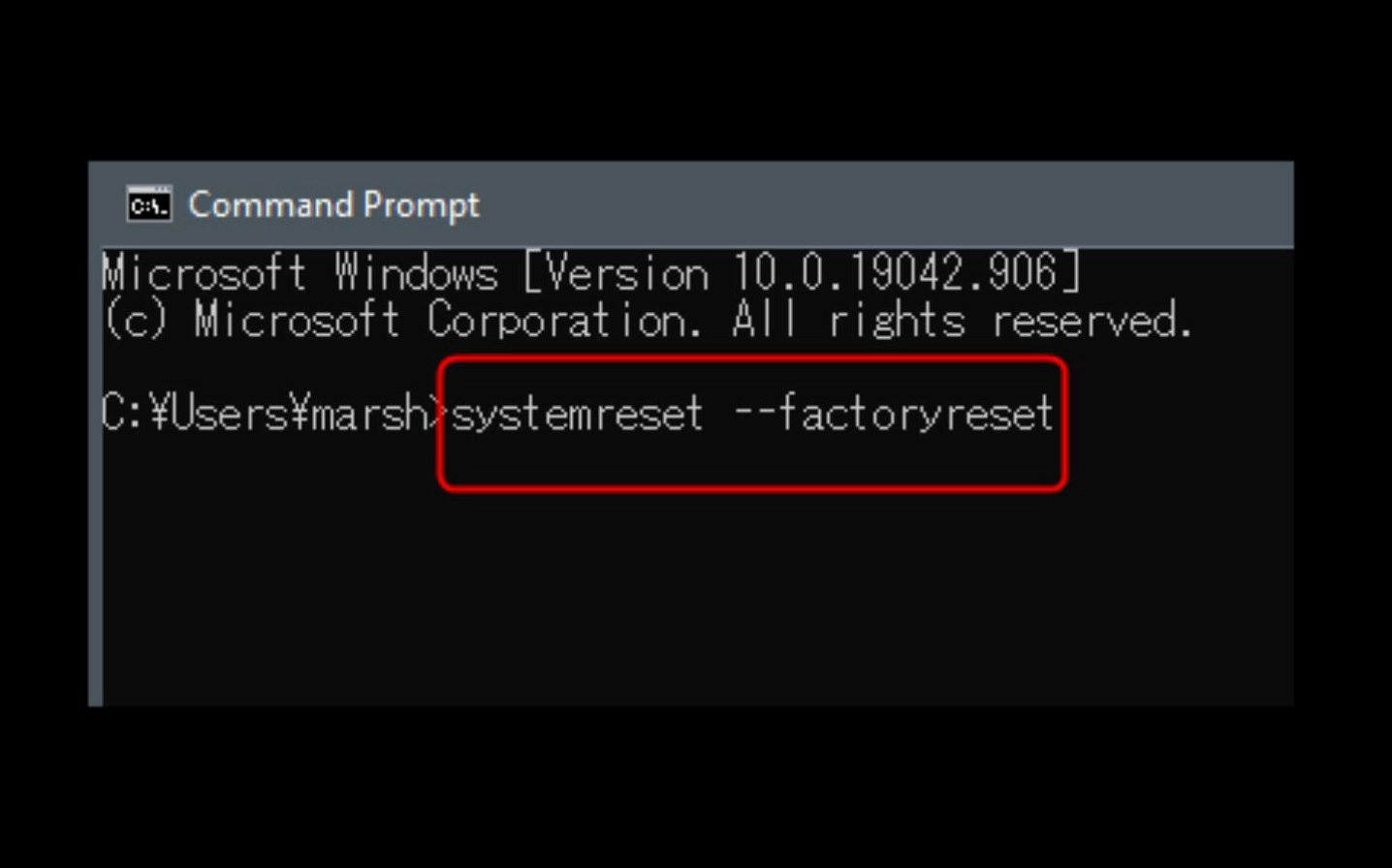 Dành cho người rành công nghệ, reset qua dòng lệnh.