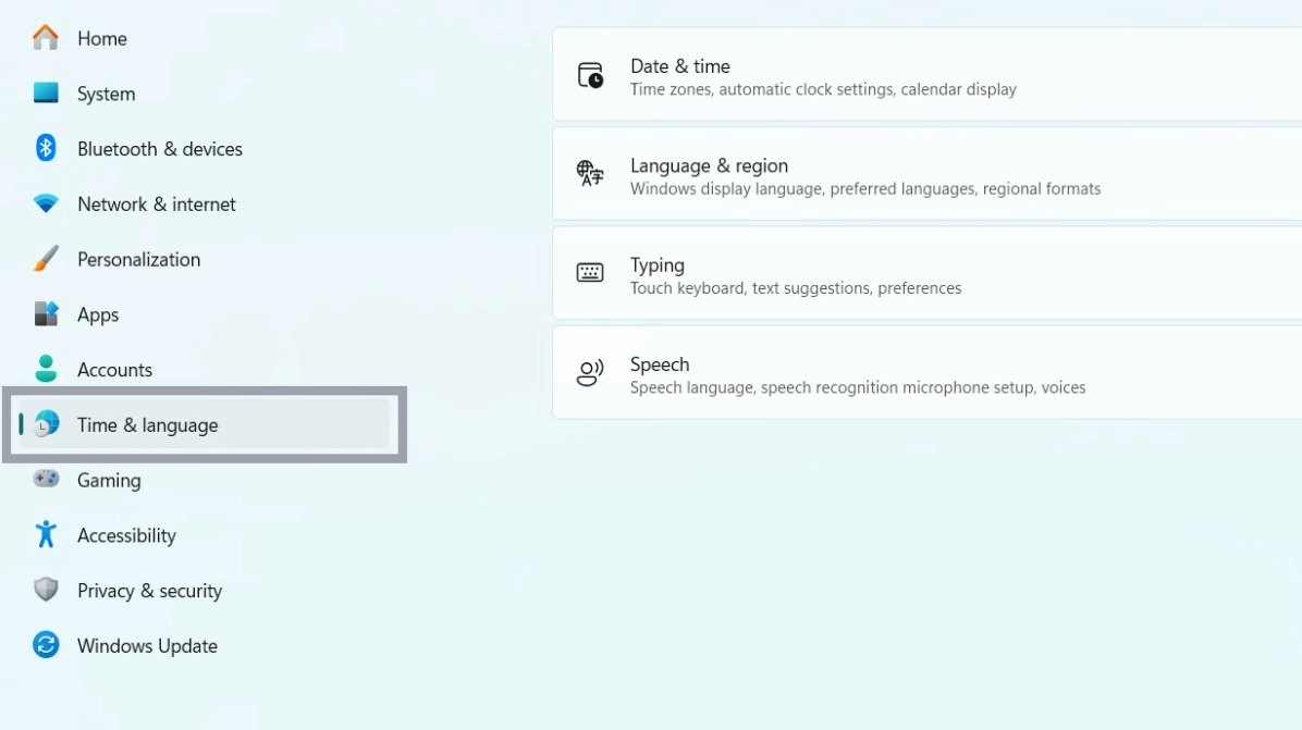 Hướng dẫn chi tiết cách đổi ngôn ngữ trên laptop Windows nhanh chóng 16 Để đổi ngôn ngữ trên máy hãy chọn vào phần Time & Language