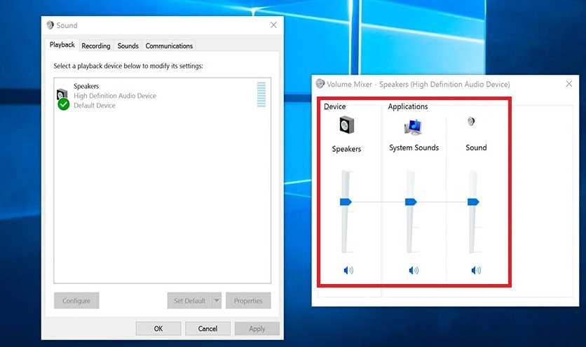 Điều chỉnh thanh trượt Volume