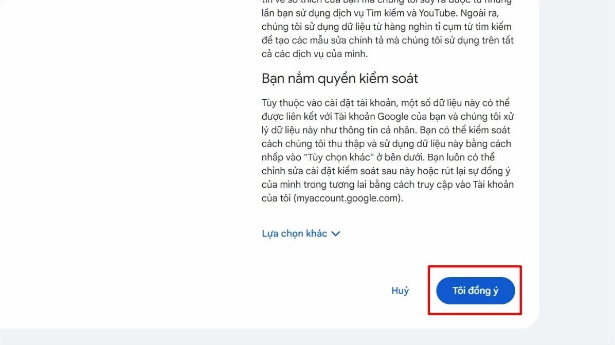 Hướng dẫn chi tiết cách tạo gmail trên laptop nhanh chóng và đơn giản nhất năm 2026 21 Đọc và đồng ý với điều khoản dịch vụ của Google