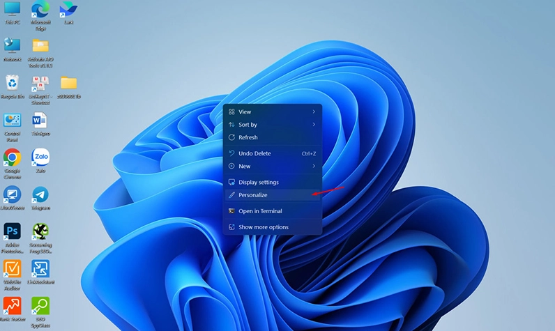 Hướng dẫn chi tiết cách cài màn hình laptop sắc nét và khắc phục lỗi ảnh mờ 18 Đổi hình nền máy tính trong Settings mặc định Win 11