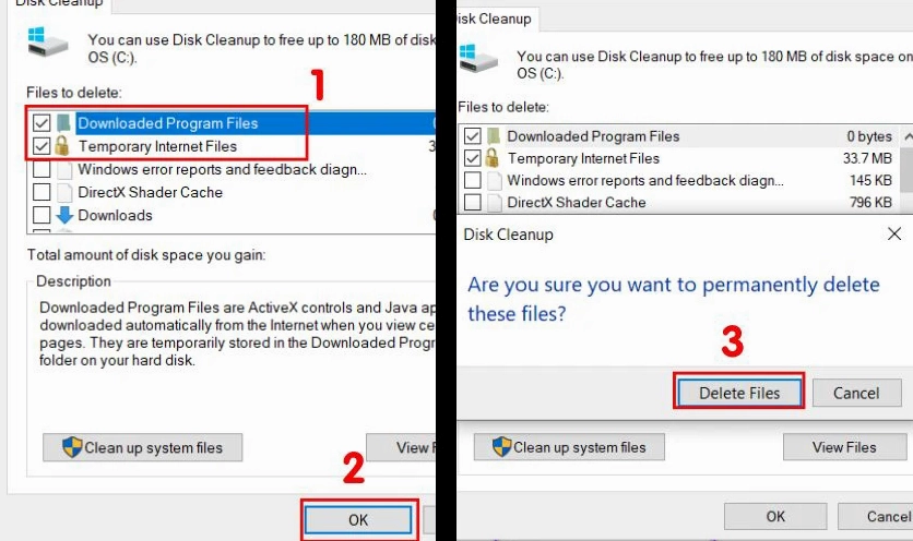 Hướng dẫn chi tiết cách làm cho laptop chạy mượt hơn trên hệ điều hành Windows 7 30 Dọn dẹp ổ đĩa cứng của máy, làm nhẹ Win 7, 10, 11