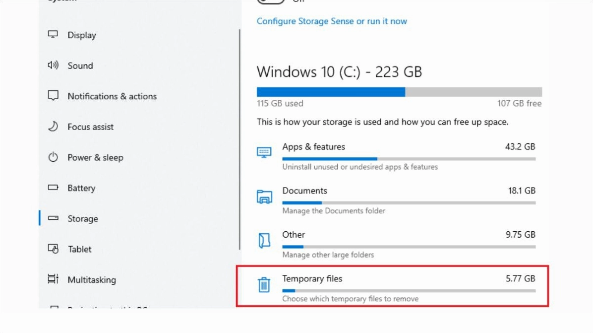 Hướng dẫn chi tiết cách dọn rác laptop an toàn và tăng tốc độ xử lý nhanh nhất năm 2026 13 Dọn dẹp Temporary Files