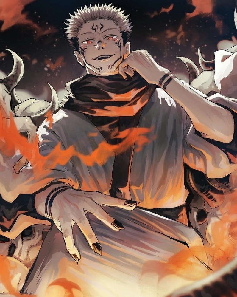 Fanart Sukuna phong cách tranh thủy mặc cổ điển cực kỳ ấn tượng