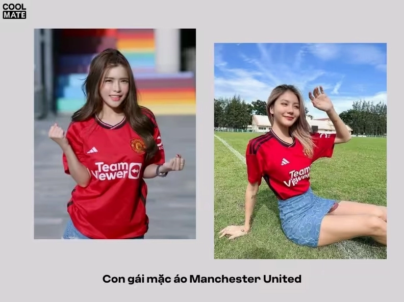 Gái mặc áo bóng đá mu xinh đẹp và rạng ngời